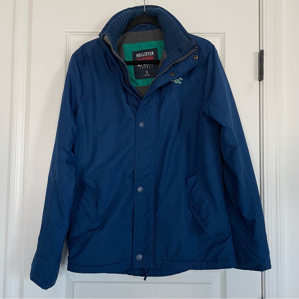 Hollister Men's Navy All Weather Performance Jacket Small